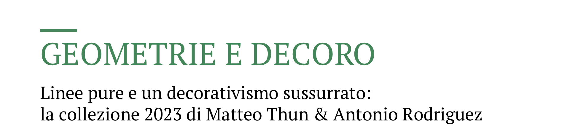 GEOMETRIE E DECORO