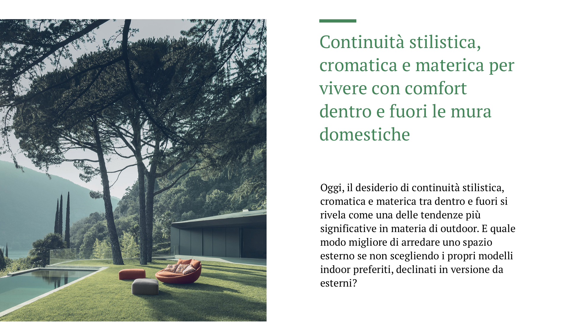 COMFORT VERSIONE OUTDOOR