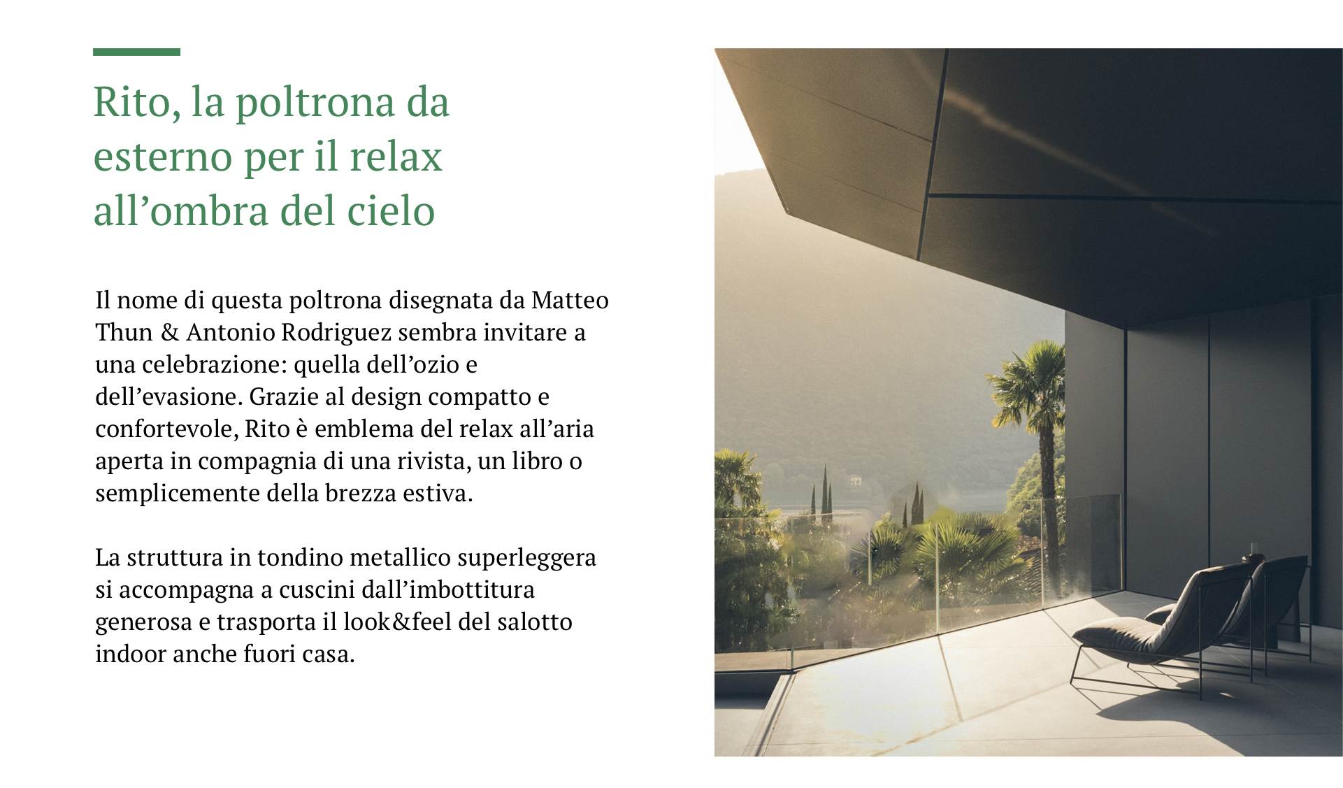 COMFORT VERSIONE OUTDOOR